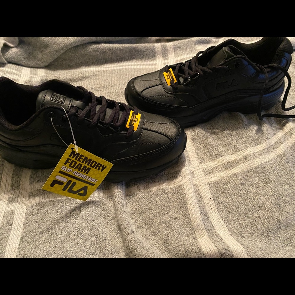 Black athletic shoes
